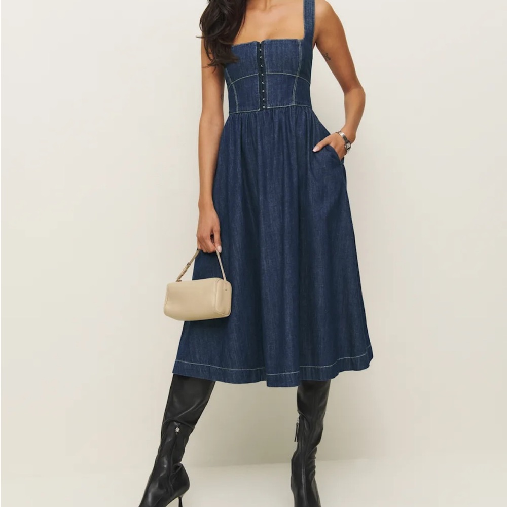 Reformation Blue Midi Dress